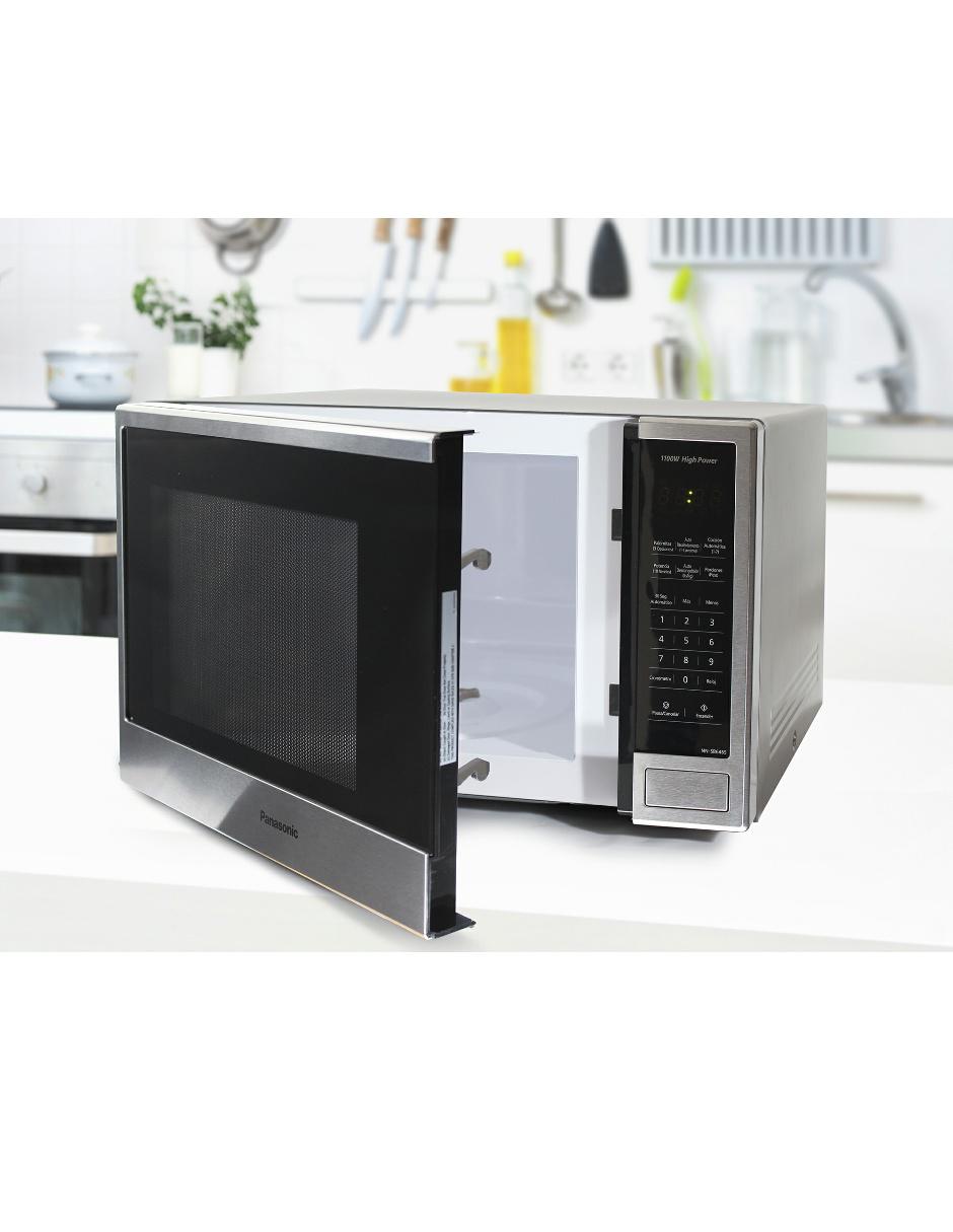 Horno de microondas 1.3p convencional silver con acero inox marca panasonic