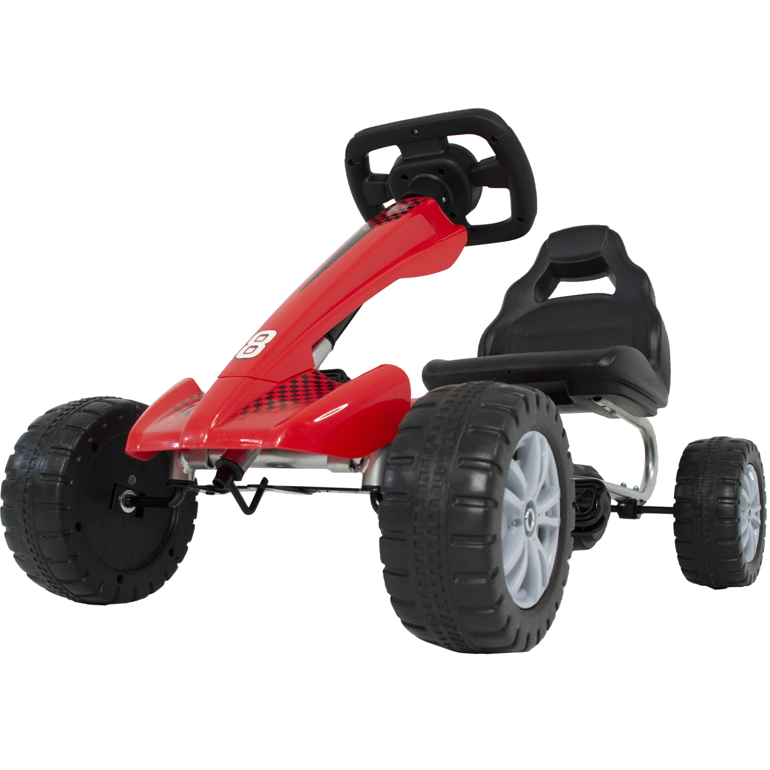 Avalancha Montable Pedales Go Kart Niños Rojo Little Monkey