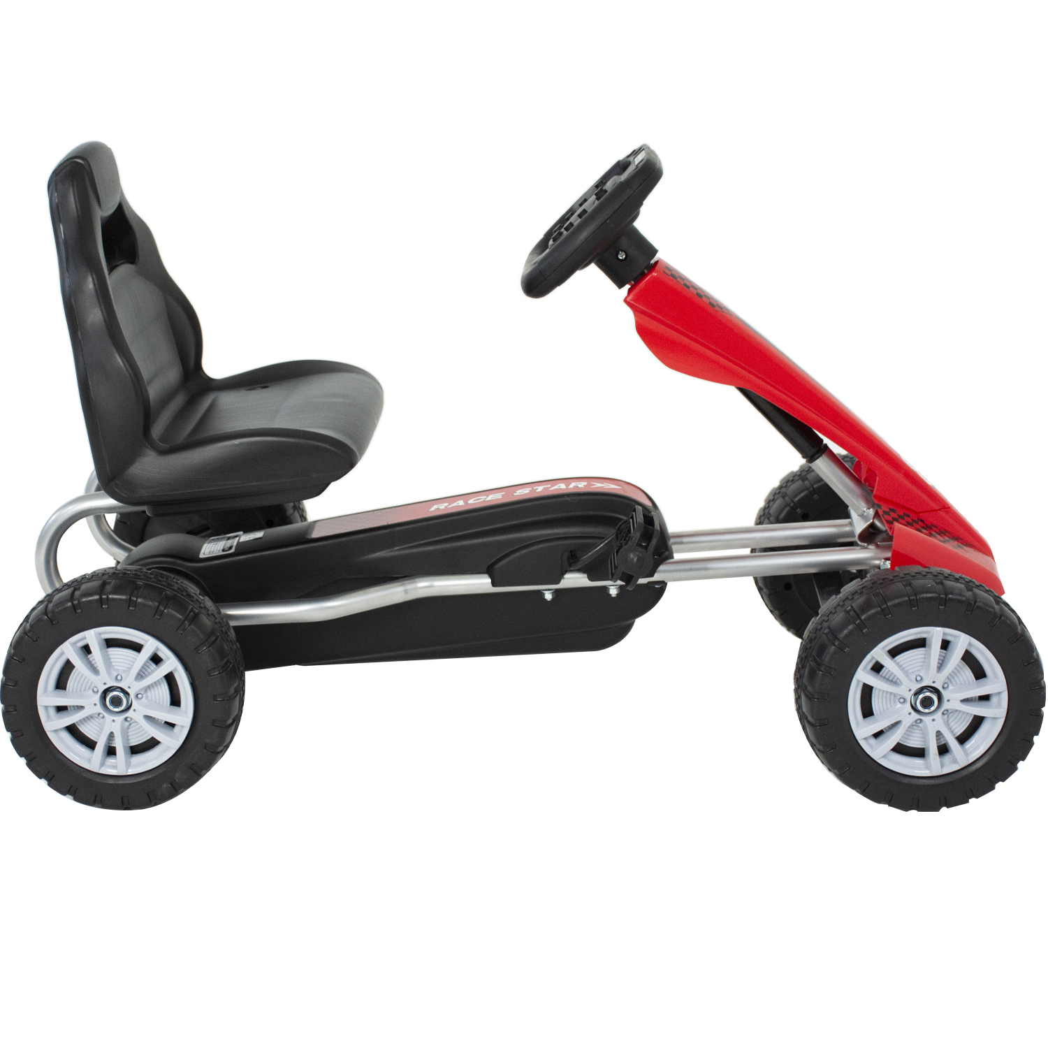 Avalancha Montable Pedales Go Kart Niños Rojo Little Monkey