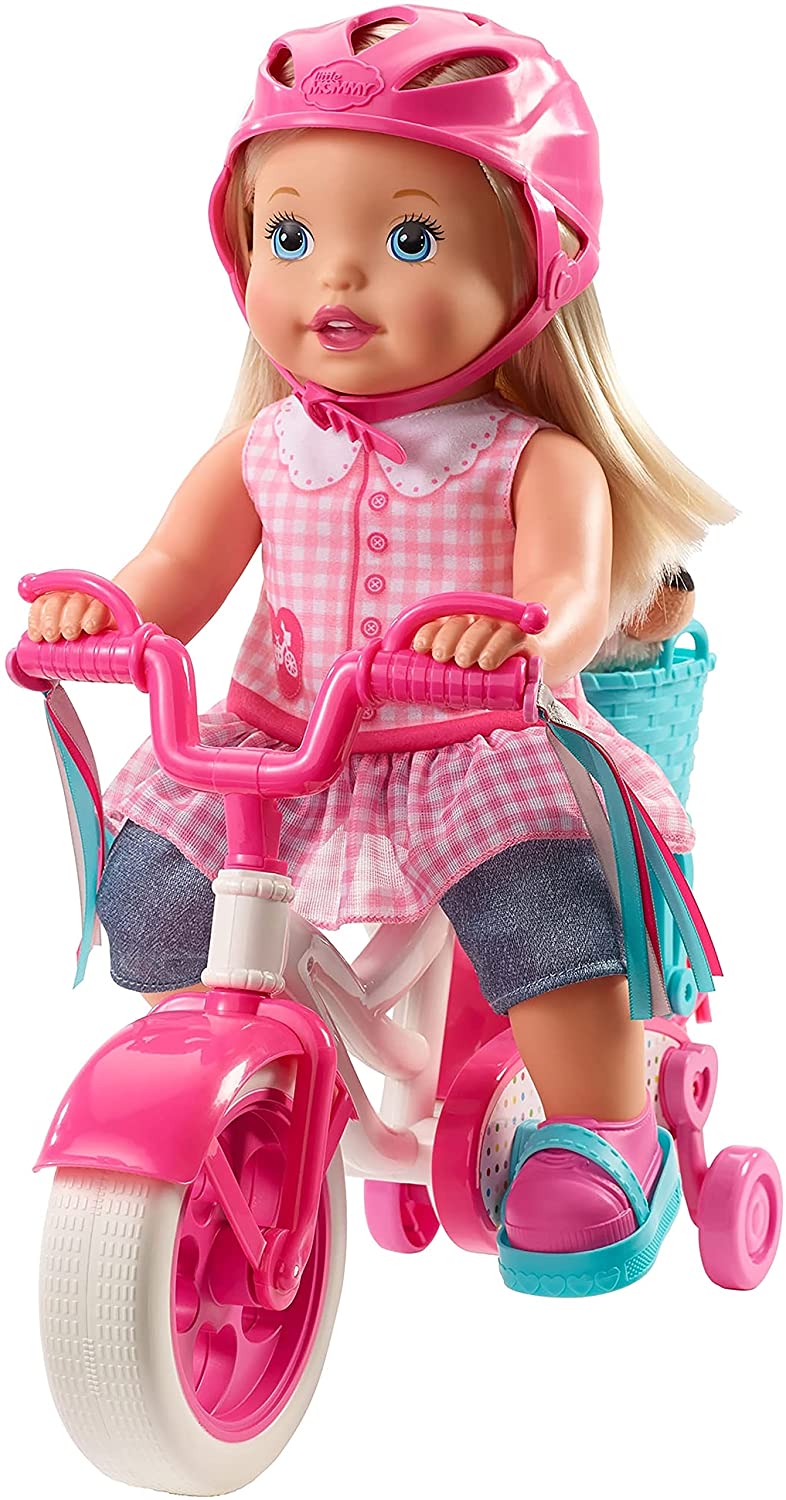 Little Mommy  Paseo En Bici Muñeca Pedalea De Verdad