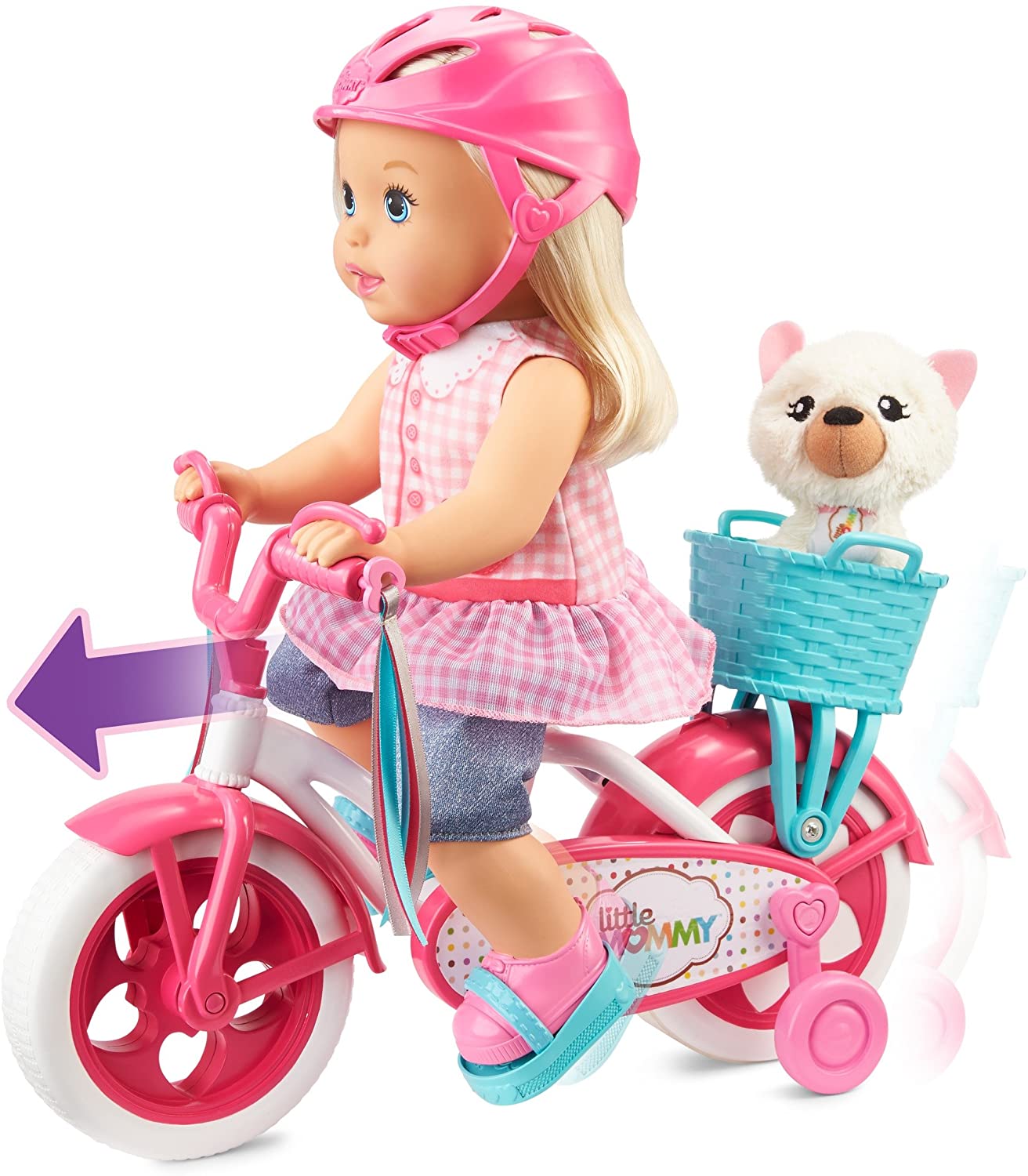 Little Mommy  Paseo En Bici Muñeca Pedalea De Verdad