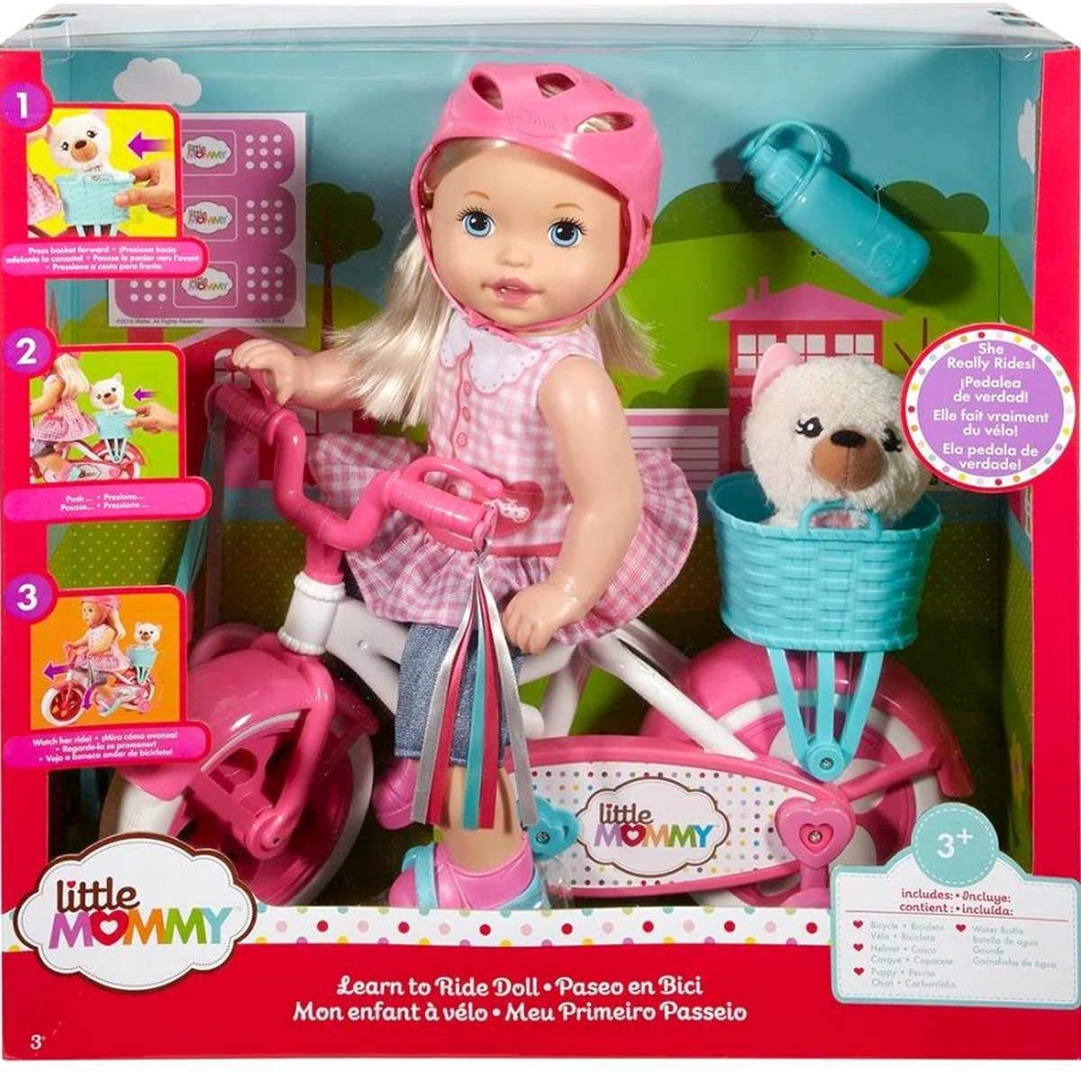 Little Mommy  Paseo En Bici Muñeca Pedalea De Verdad