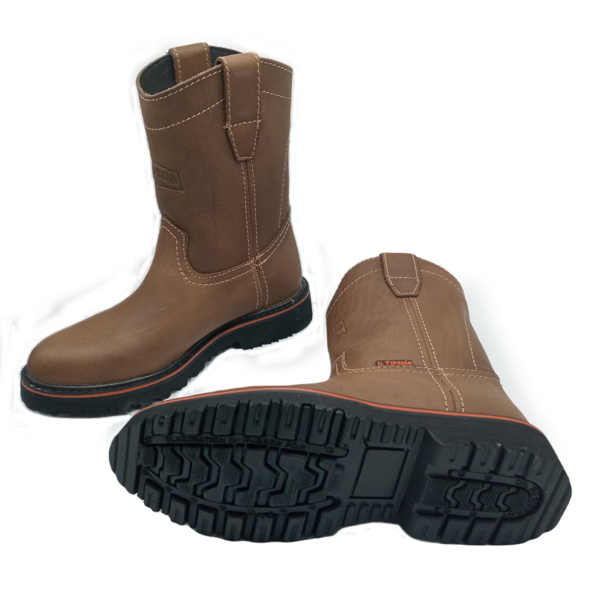 Botas De Piel Trabajo Altas Sin Casquillo Cosidas 1000-T