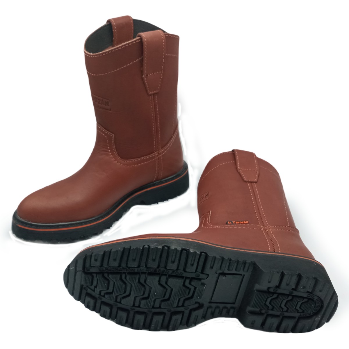 Botas De Piel Trabajo Altas Sin Casquillo Cosidas 1000-T