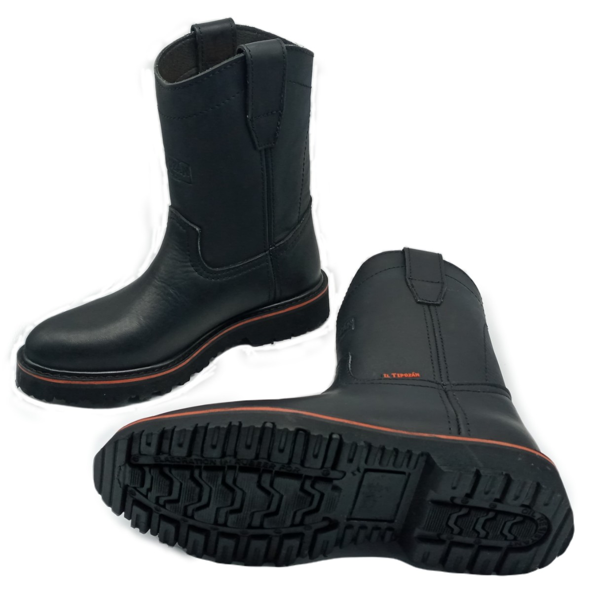 Botas De Piel Trabajo Altas Sin Casquillo Cosidas 1000-T