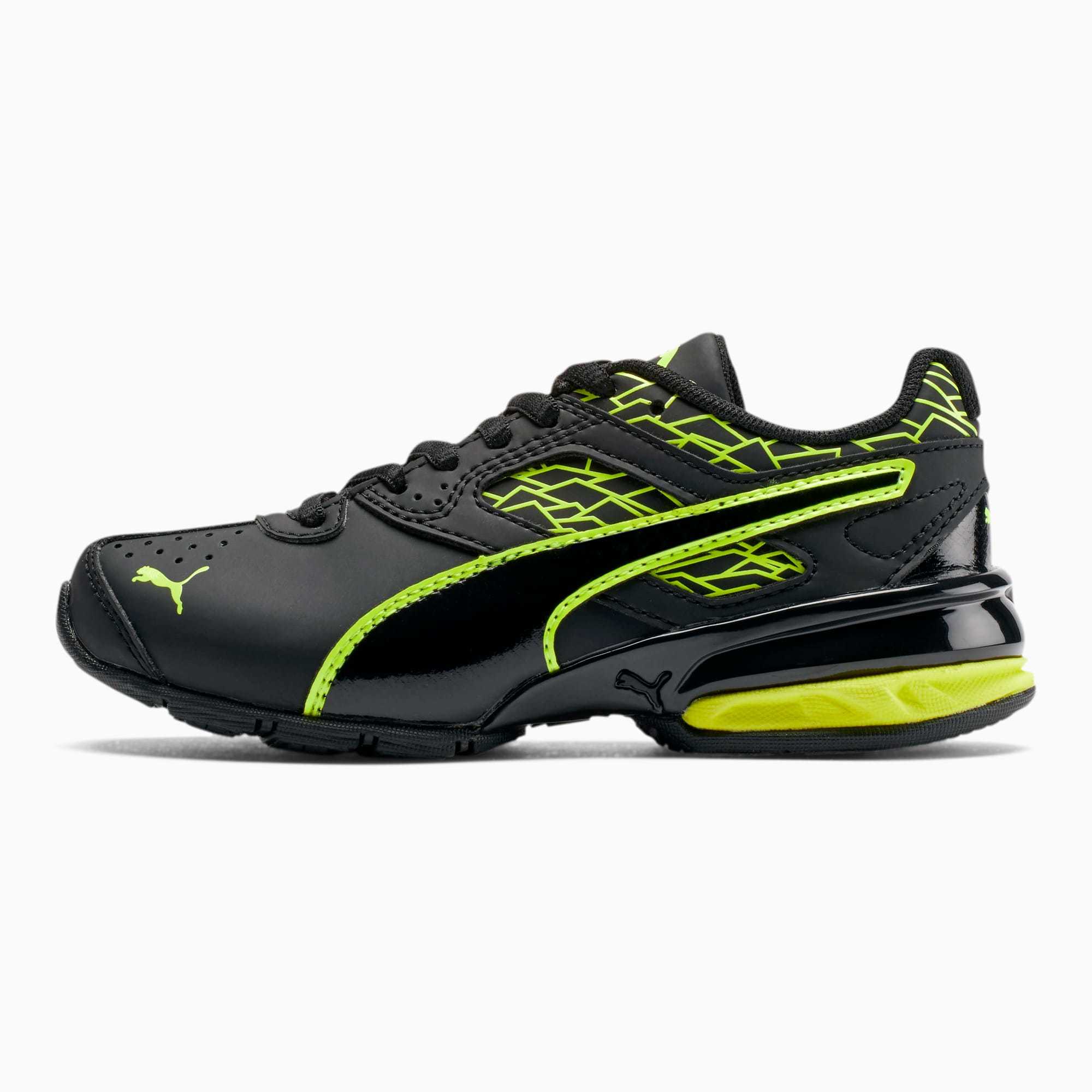 Tenis Puma Tazon 6 Fracture Negro Verde de Preescolar