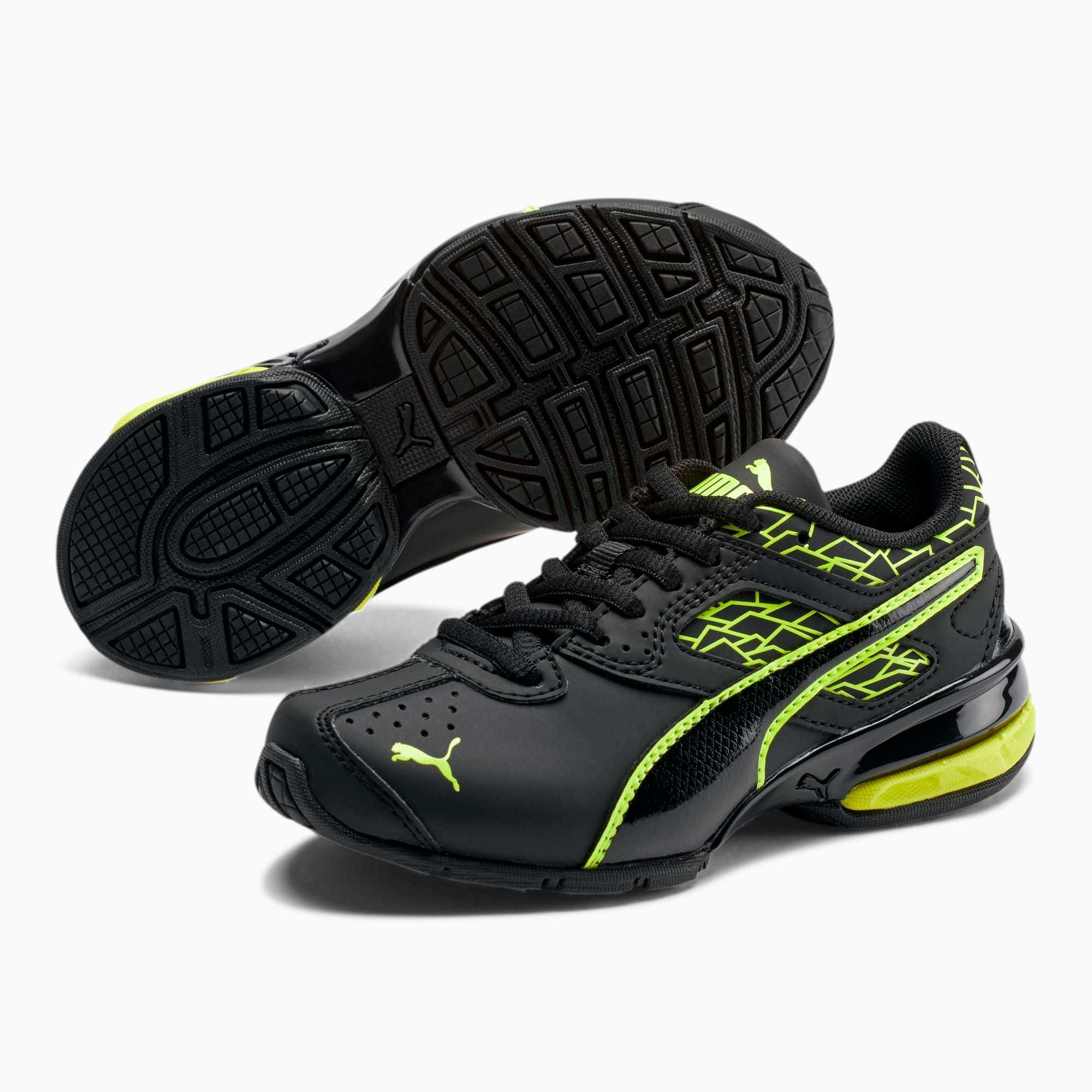 Tenis Puma Tazon 6 Fracture Negro Verde de Preescolar