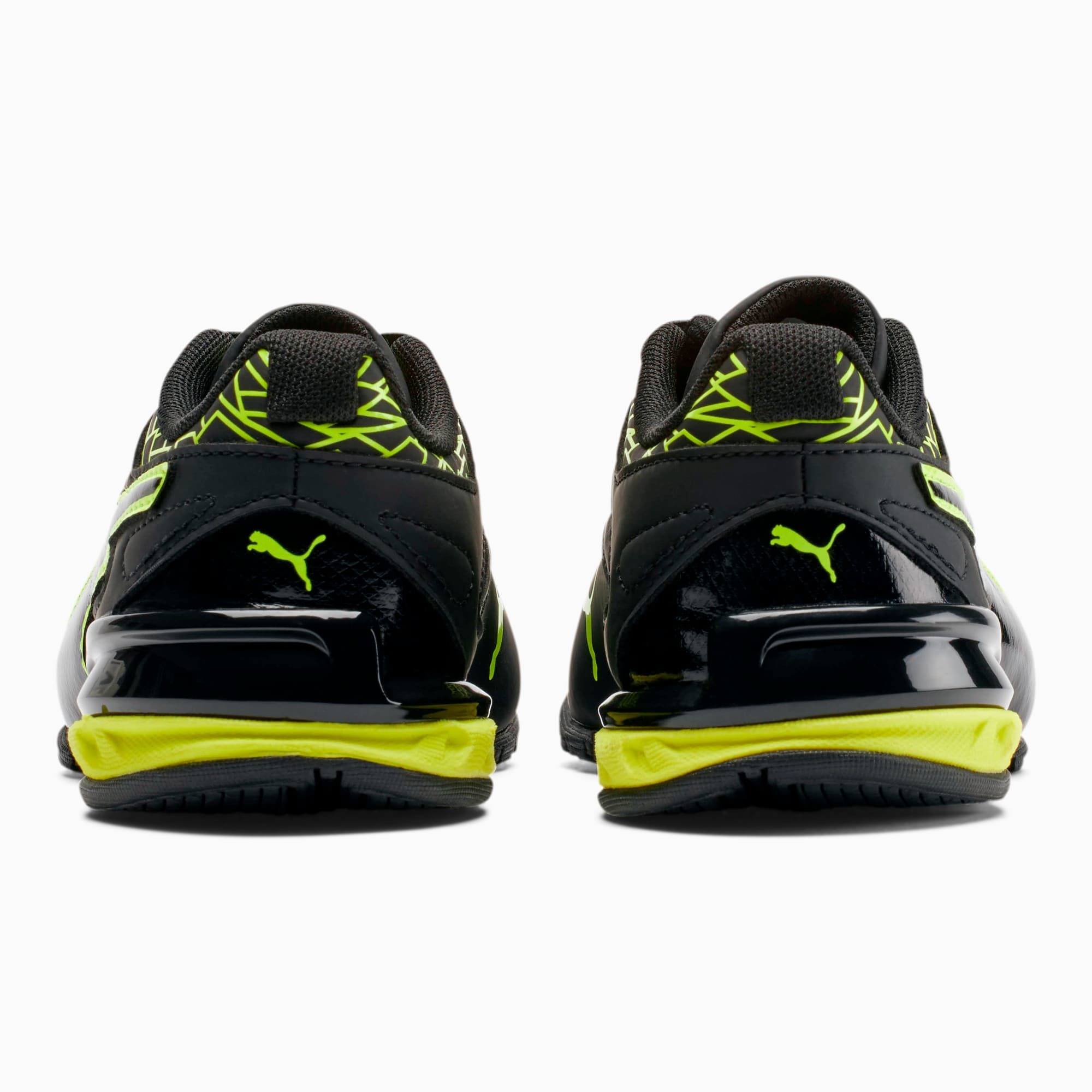 Tenis Puma Tazon 6 Fracture Negro Verde de Preescolar
