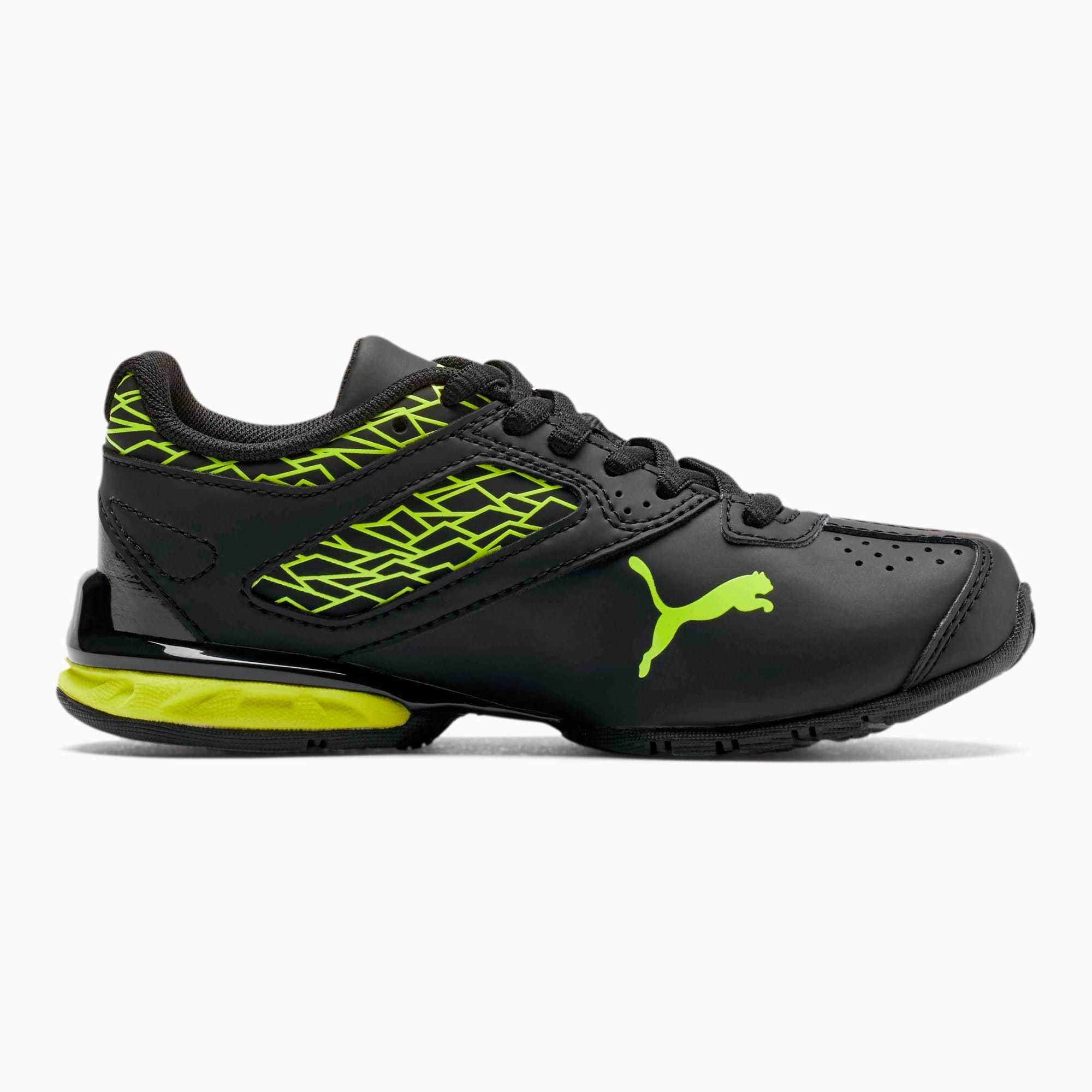 Tenis Puma Tazon 6 Fracture Negro Verde de Preescolar