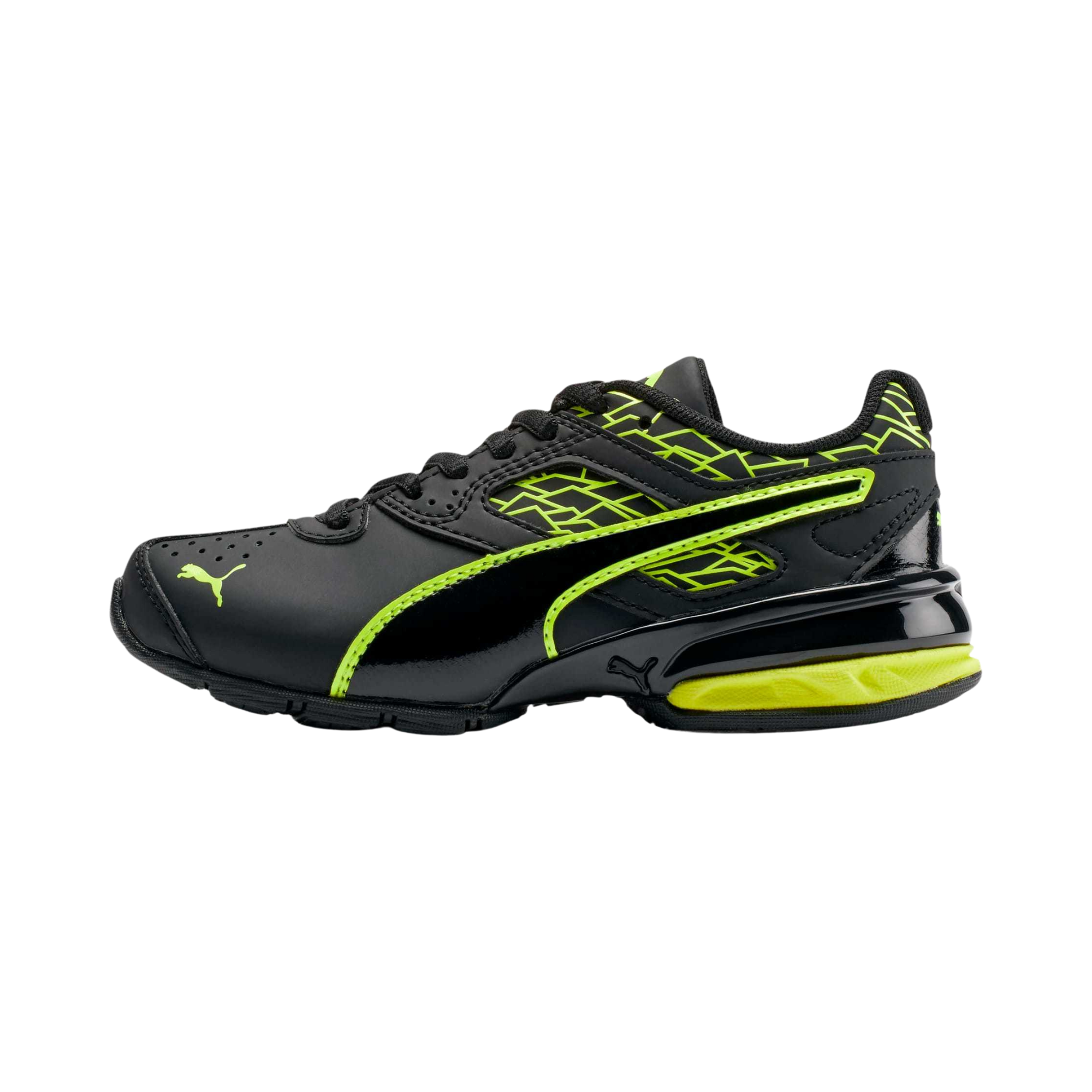 Tenis Puma Tazon 6 Fracture Negro Verde de Preescolar