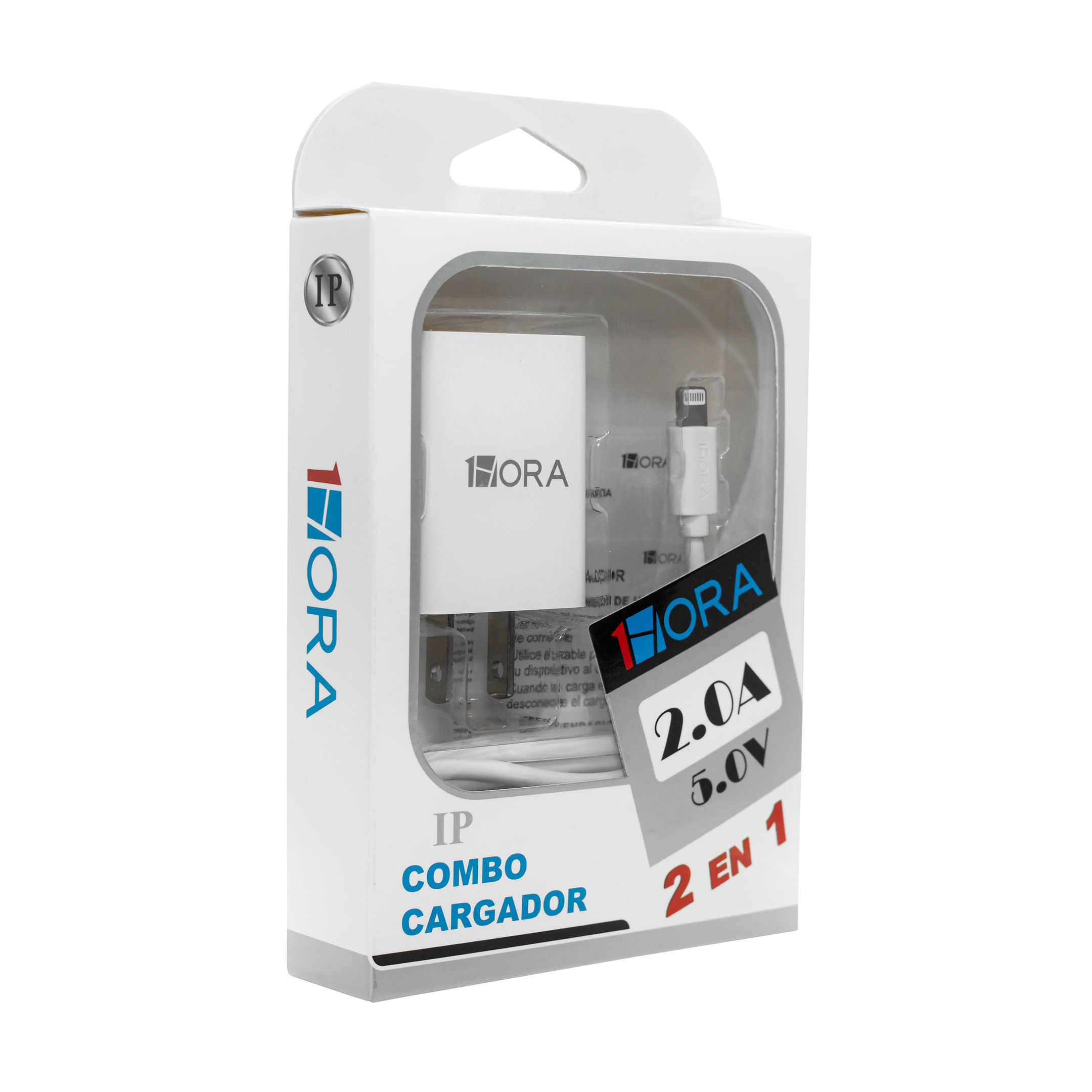 Cargador IP 2 en 1 2.0a 5.0v 2 1Hora