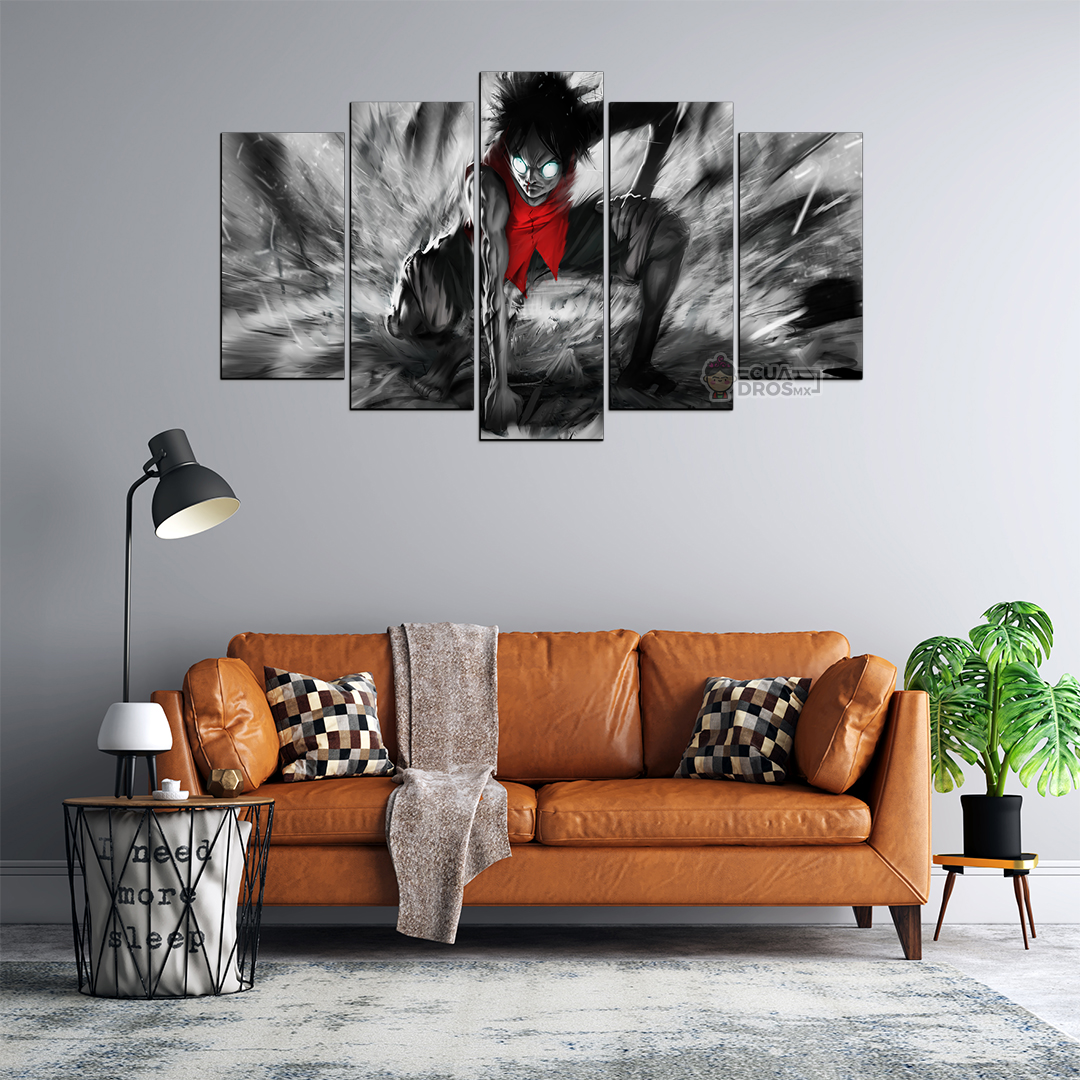 Cuadro Decorativo Anime One Piece Luffy 100x60cm 5pzs Cuadros MX