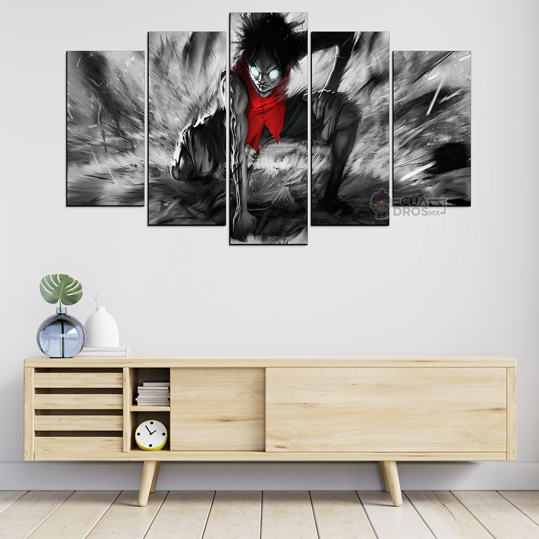 Cuadro Decorativo Anime One Piece Luffy 100x60cm 5pzs Cuadros MX