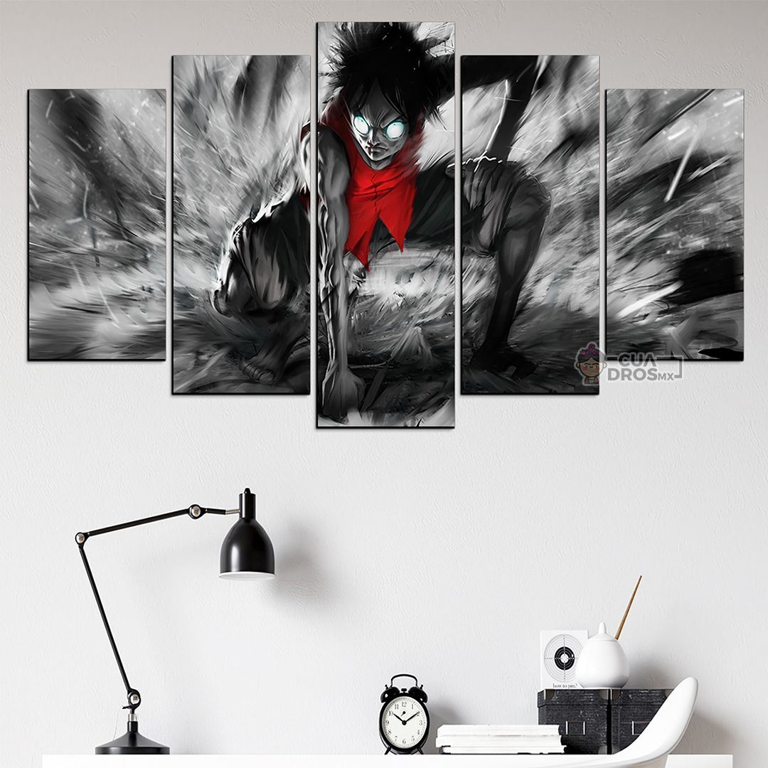 Cuadro Decorativo Anime One Piece Luffy 100x60cm 5pzs Cuadros MX