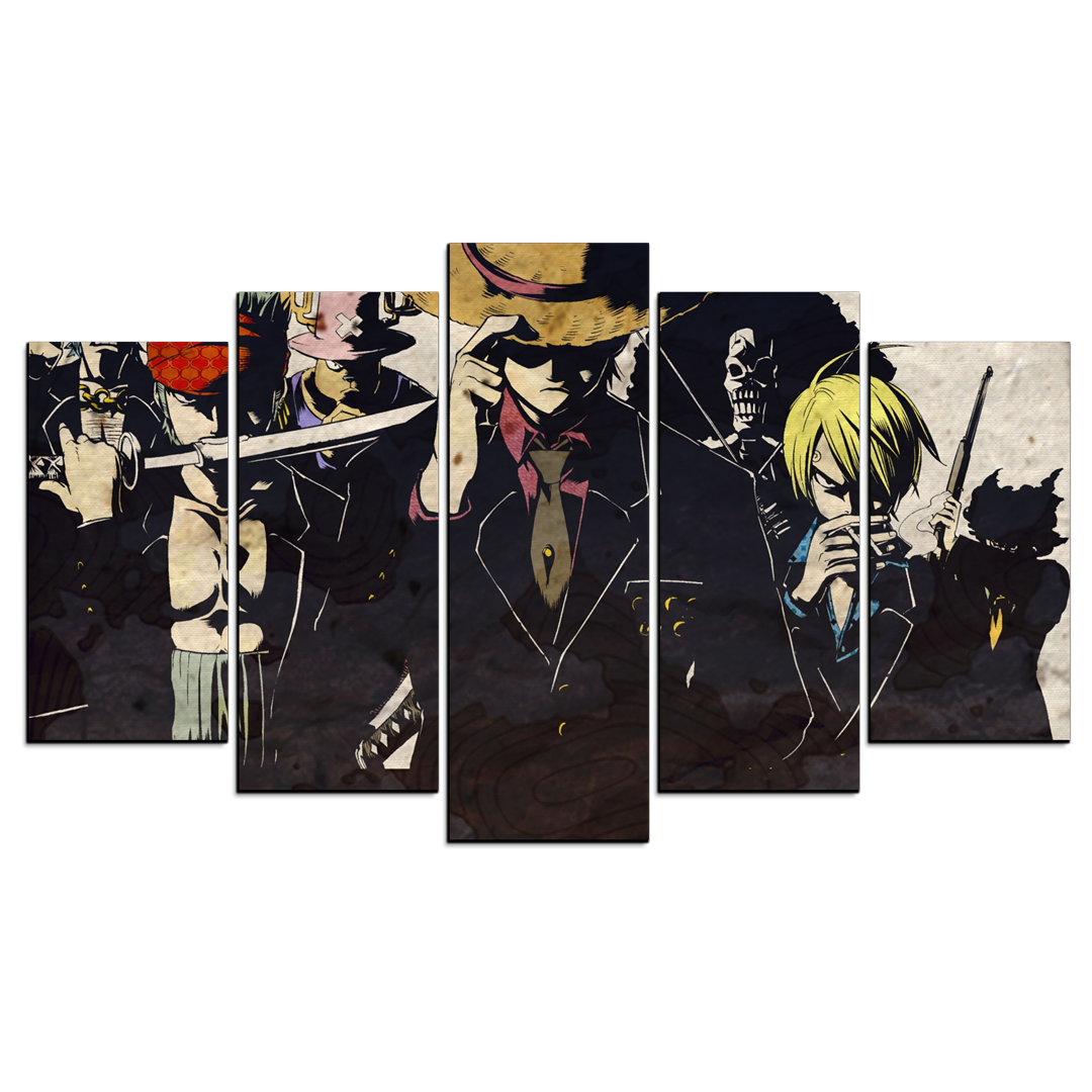 Cuadro Decorativo Anime One Piece Los Mugiwara 100x60cm 5pzs Cuadros MX