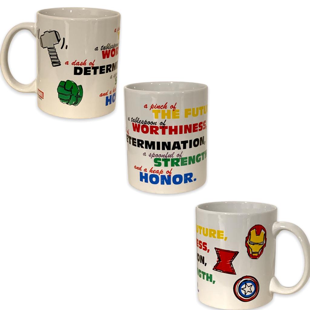 Avengers Taza Thor Hulk Ironman Capitan america Viuda negra Ceramica 340 ml