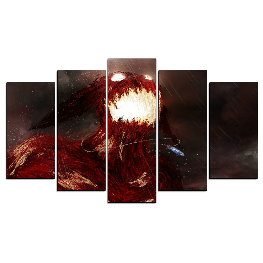 Cuadro Decorativo Anime Naruto Manto de Chakra con Colas 100x60cm 5pzs Cuadros MX