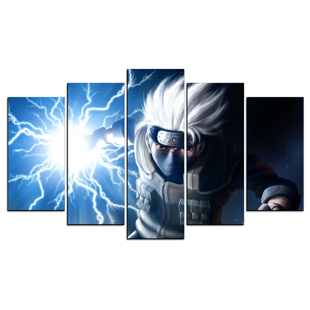 Cuadro Decorativo Anime Naruto Hakashi Hatake 100x60cm 5pzs Cuadros MX