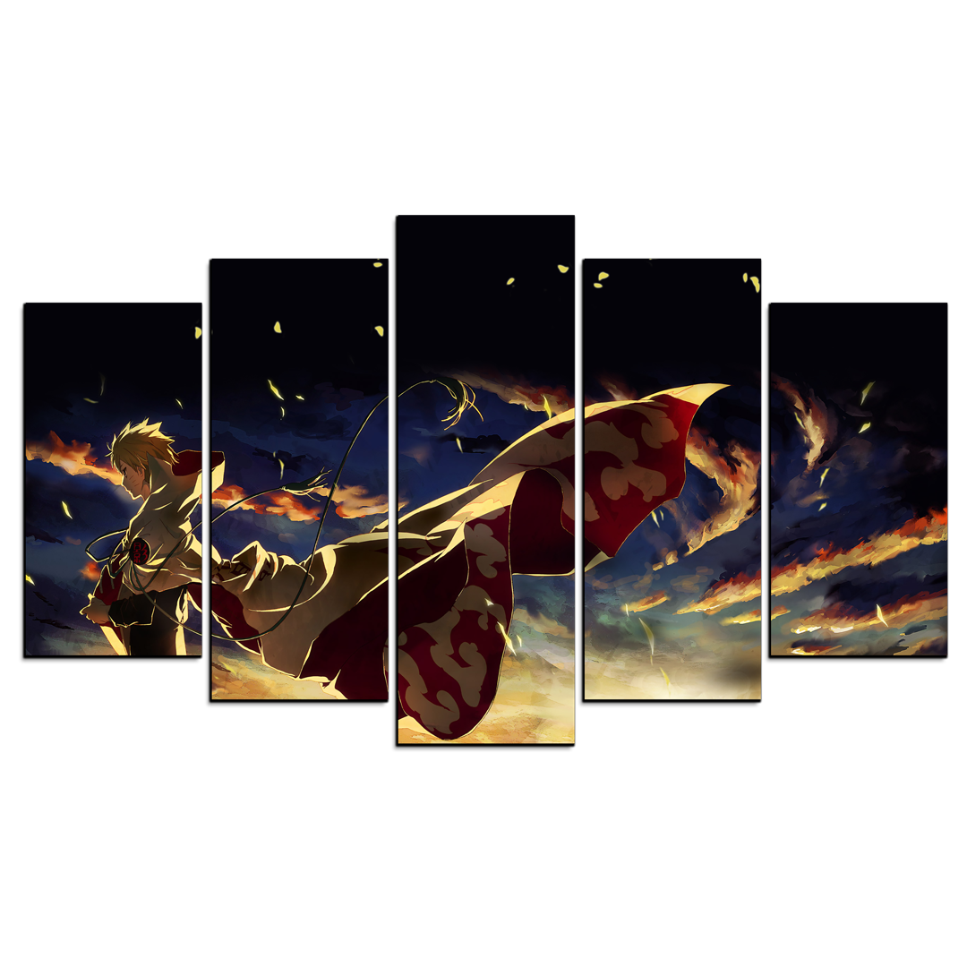 Cuadro Decorativo Anime Naruto Hokage100x60cm 5pzs Cuadros MX