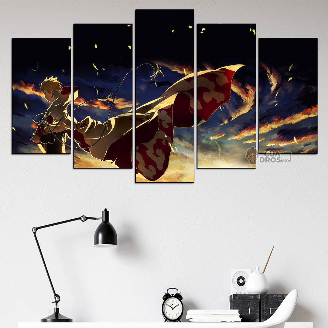 Cuadro Decorativo Anime Naruto Hokage100x60cm 5pzs Cuadros MX