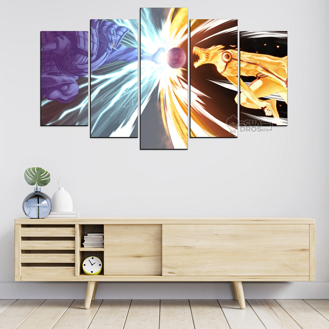 Cuadro Decorativo Anime Naruto Modo Sabio 6 Caminos 100x60cm 5pzs Cuadros MX