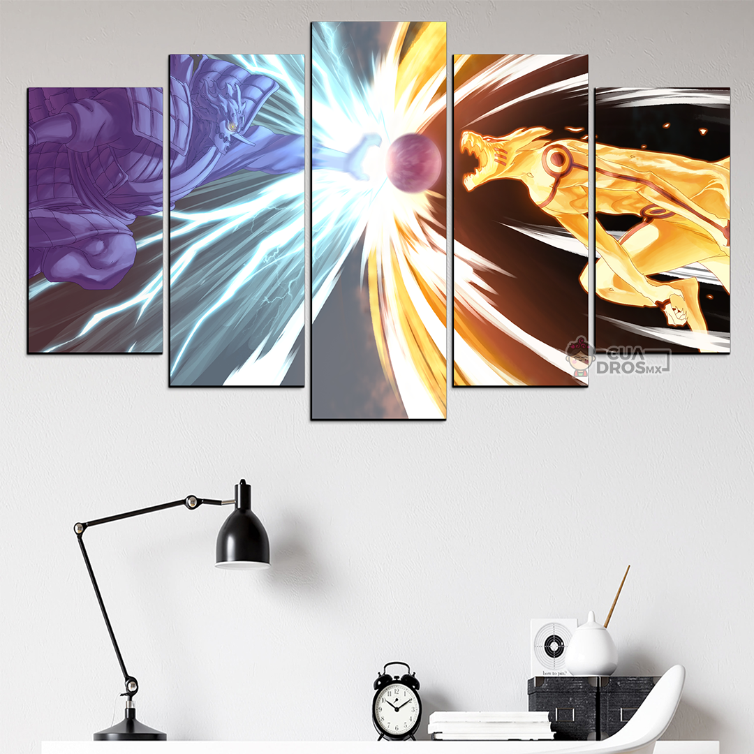 Cuadro Decorativo Anime Naruto Modo Sabio 6 Caminos 100x60cm 5pzs Cuadros MX