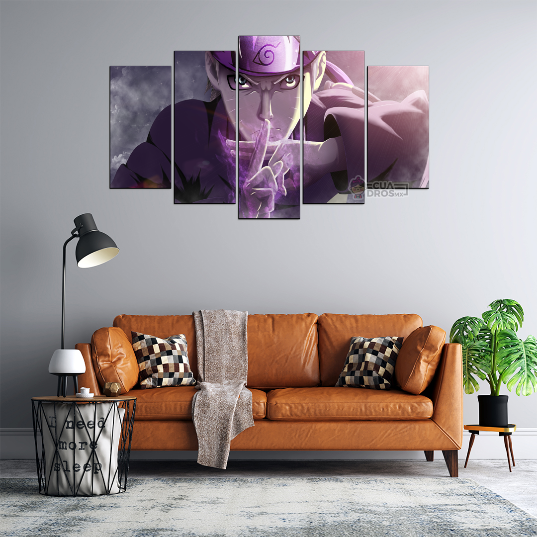 Cuadro Decorativo Anime Naruto Uzumaki 100x60cm 5pzs Cuadros MX