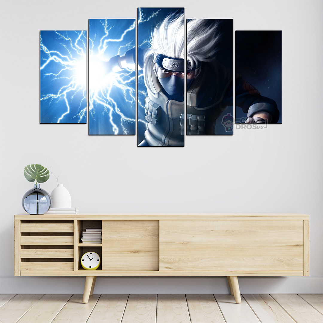 Cuadro Decorativo Anime Naruto Hakashi Hatake 100x60cm 5pzs Cuadros MX