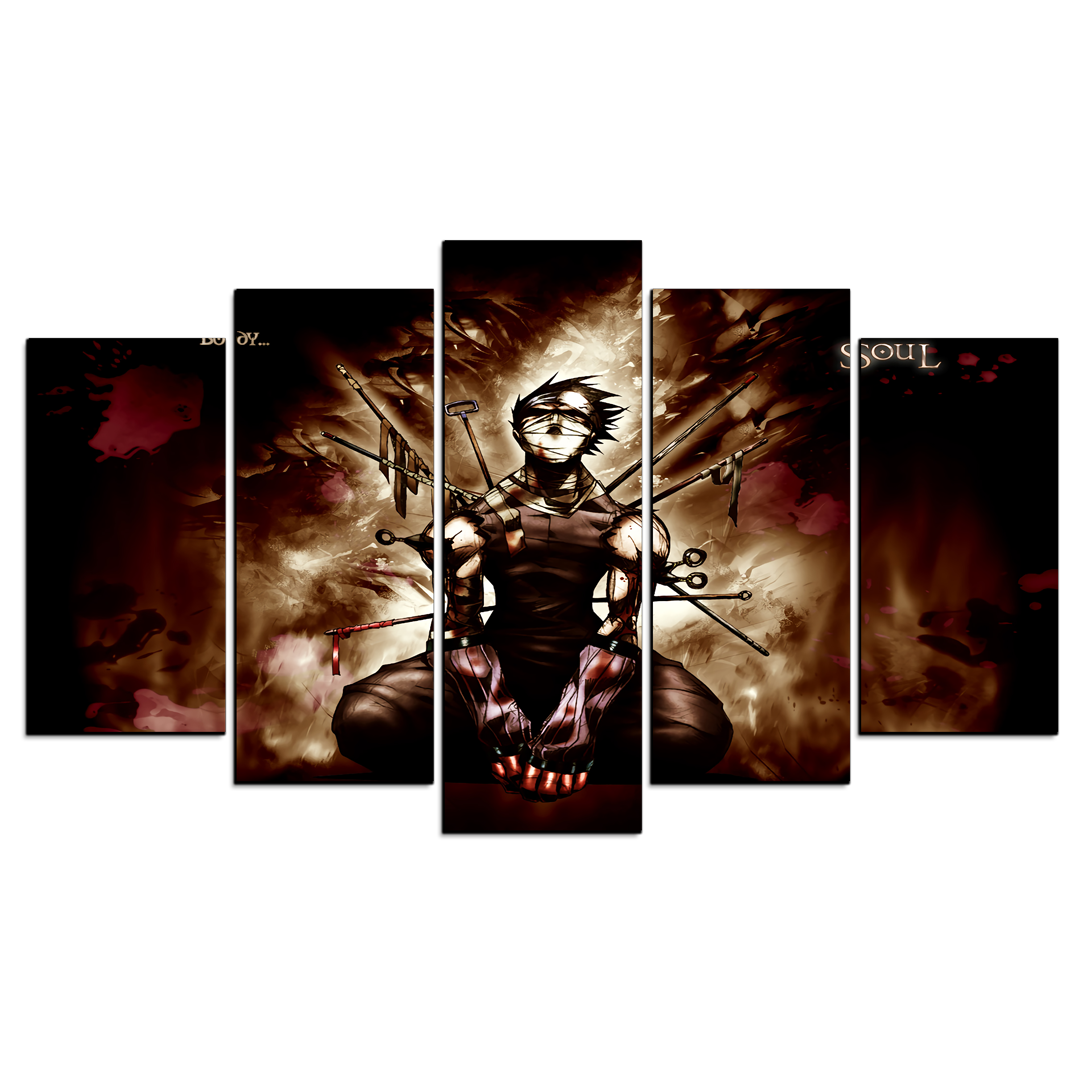 Cuadro Decorativo Anime Naruto Zabuza Momochi 100x60cm 5pzs Cuadros MX