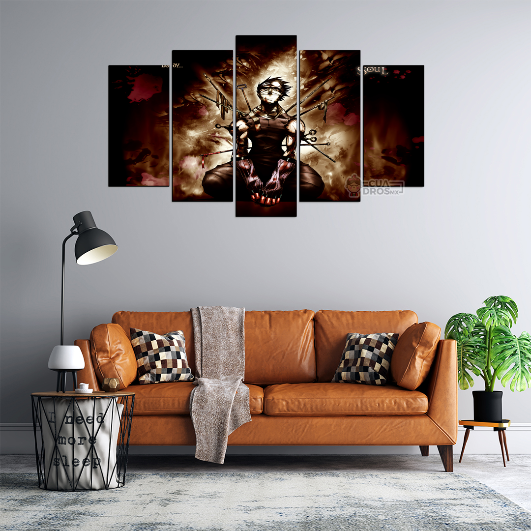 Cuadro Decorativo Anime Naruto Zabuza Momochi 100x60cm 5pzs Cuadros MX