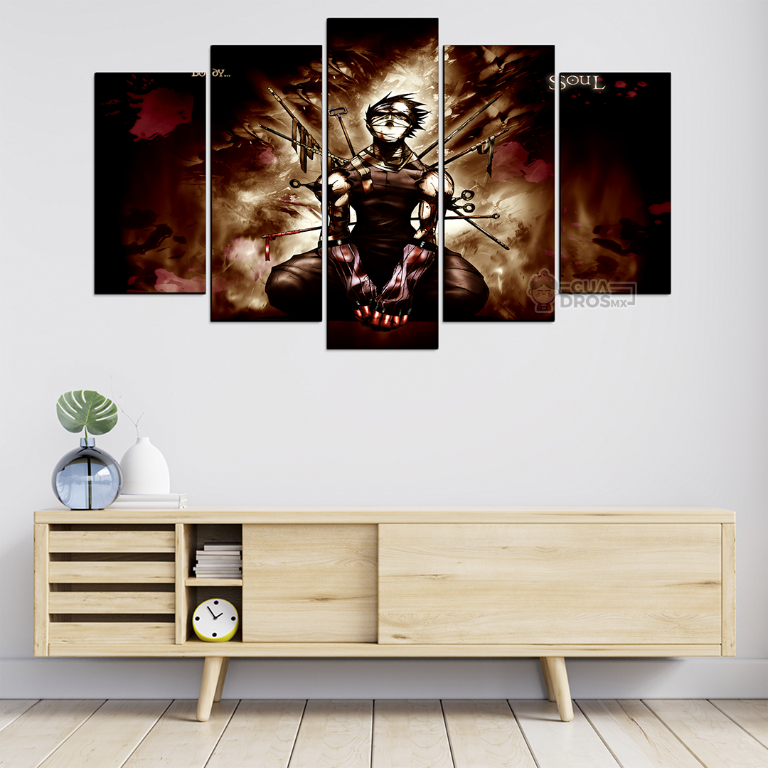 Cuadro Decorativo Anime Naruto Zabuza Momochi 100x60cm 5pzs Cuadros MX