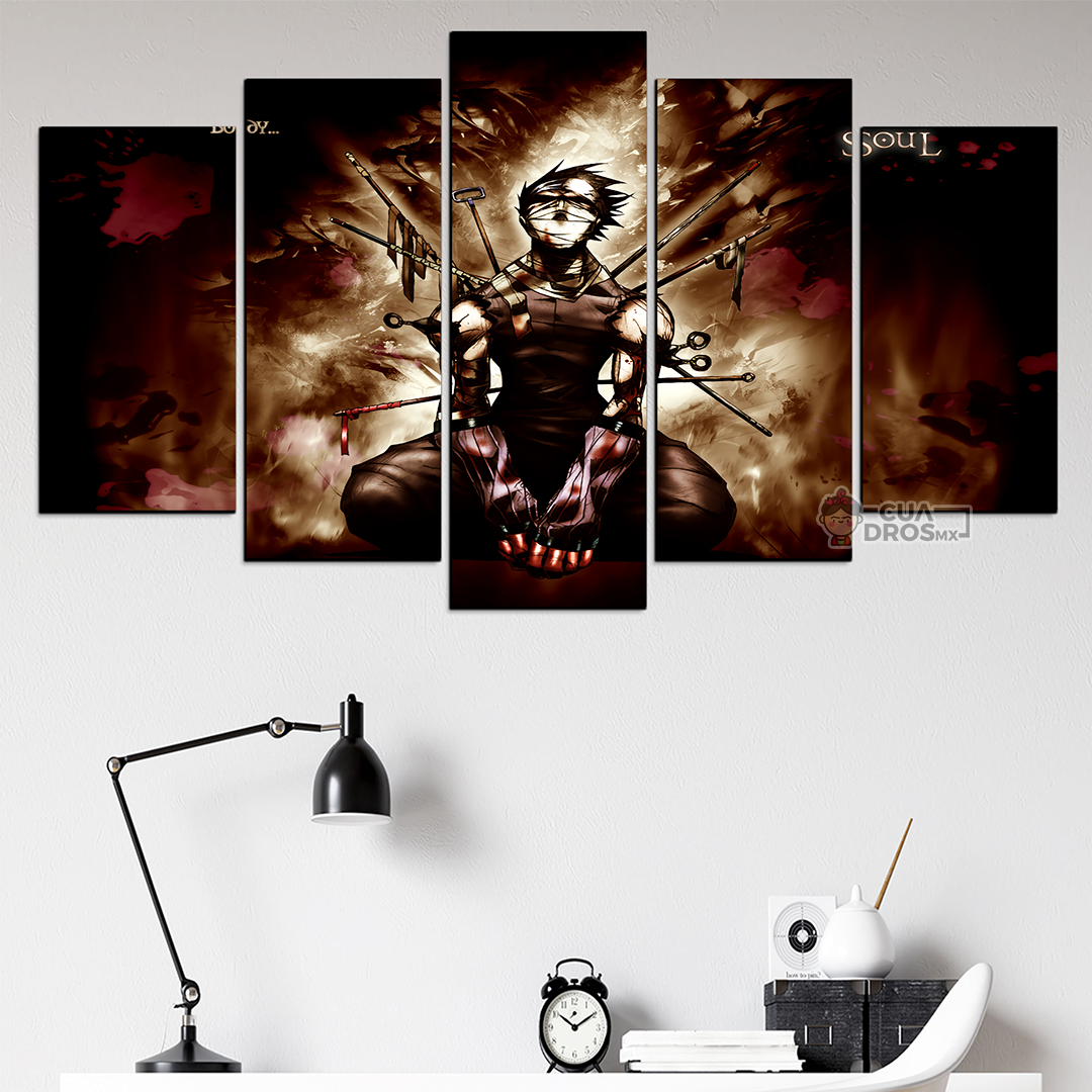 Cuadro Decorativo Anime Naruto Zabuza Momochi 100x60cm 5pzs Cuadros MX