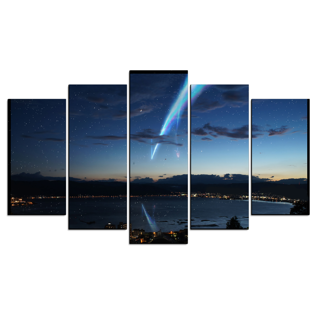 Cuadro Decorativo Anime Kimi No Na Wa Estrellas Ciudad Your Name 100x60cm 5pzs Cuadros MX