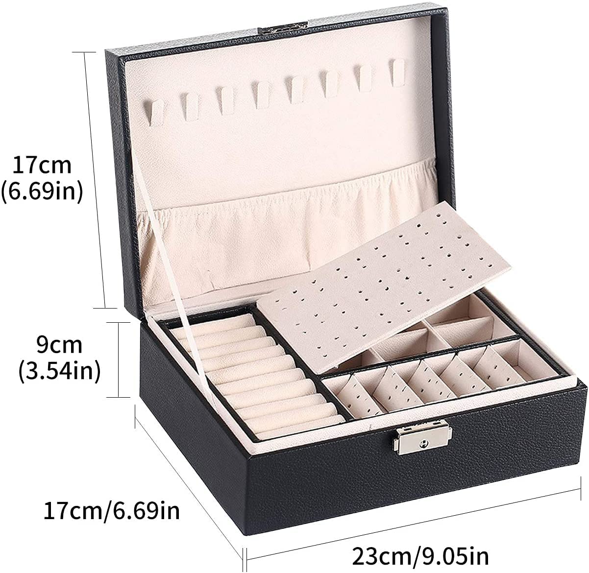 Joyero Caja Organizadora De Joyería Con Llave