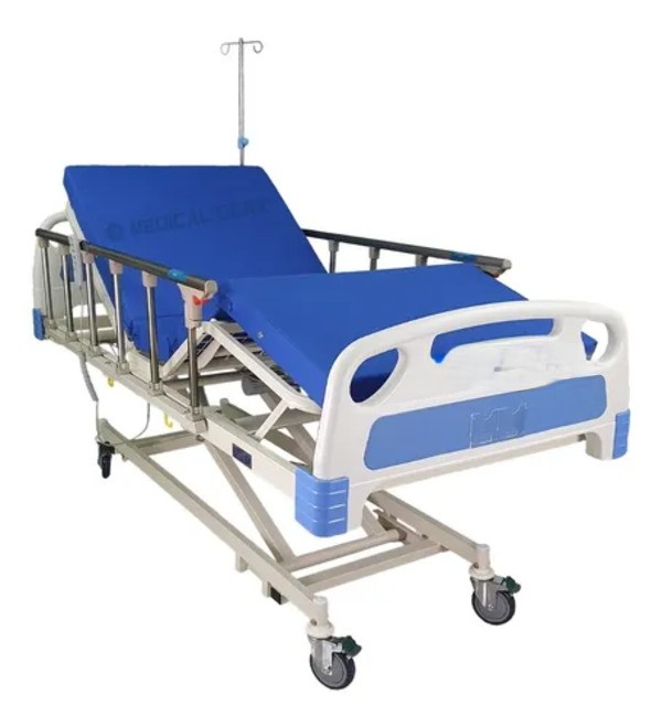 Cama Hospitalaria Eléctrica Lujo 5 Posiciones Con Colchón