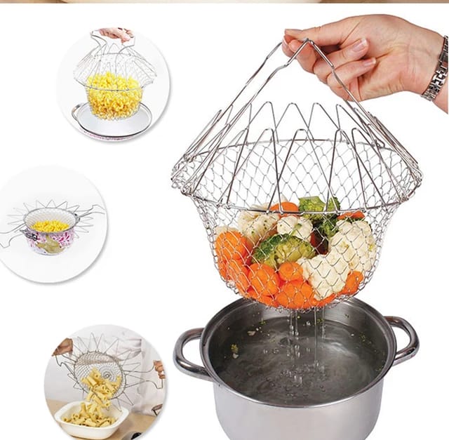 Colador Cesta 12 En 1 Chef Basket Accesorio Para Cocinar