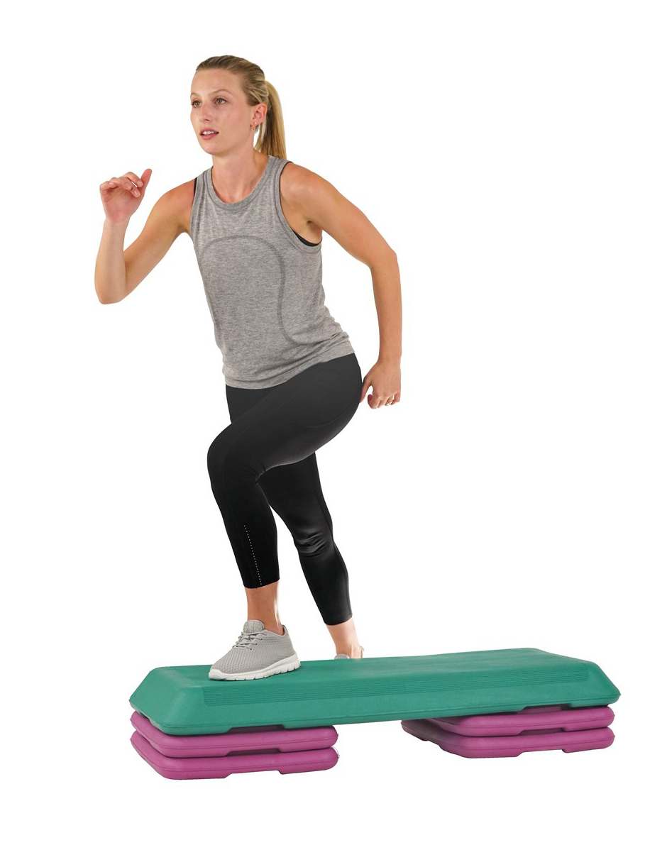 Banco para Step Aeróbics de Lujo Color Verde Sunny Health & Fitness Mod. SF- No. 049.