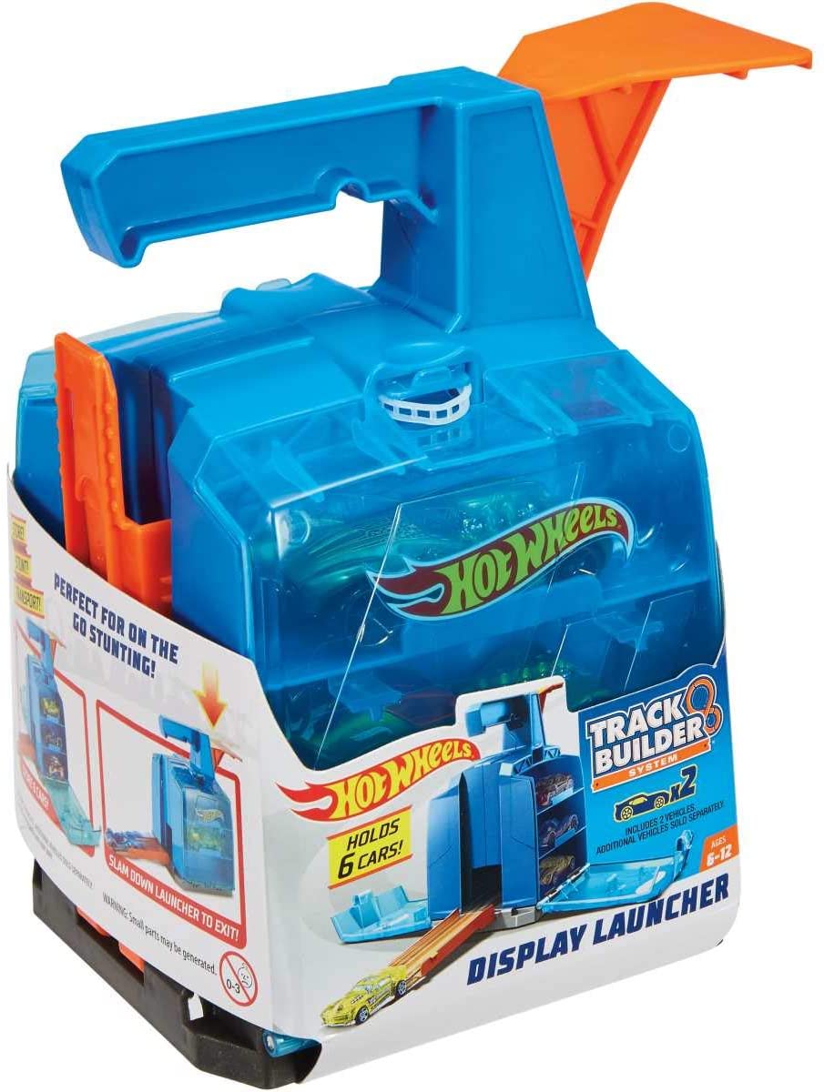 Hot Wheels Track Builder Caja Lanzadora de Autos con 2 autos