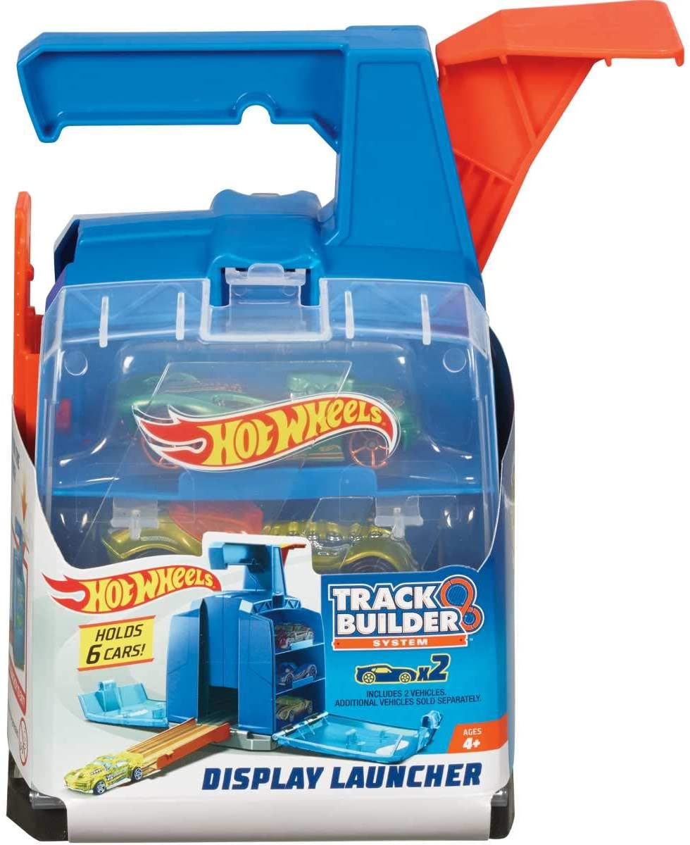 Hot Wheels Track Builder Caja Lanzadora de Autos con 2 autos