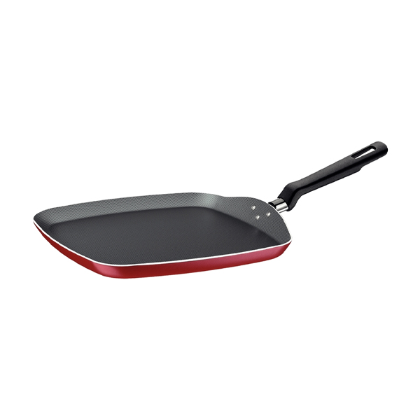 Plancha Cuadrada Loreto Tramontina Rojo 26 cm