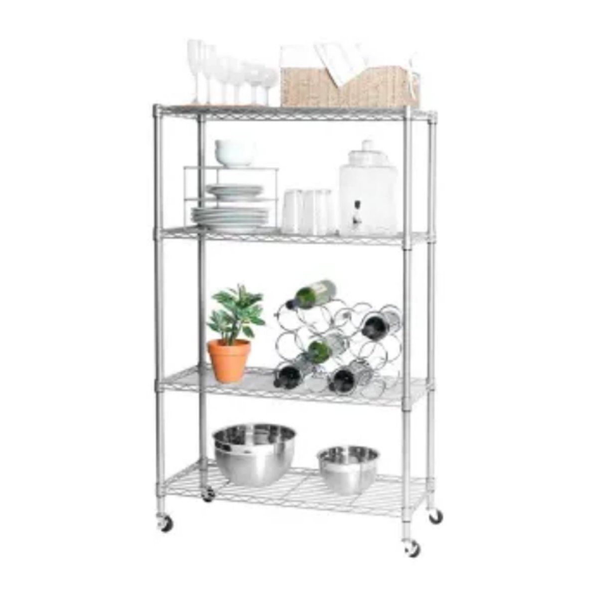 Estante De Metal Con 4 Niveles Seville Classics SMS 980022642