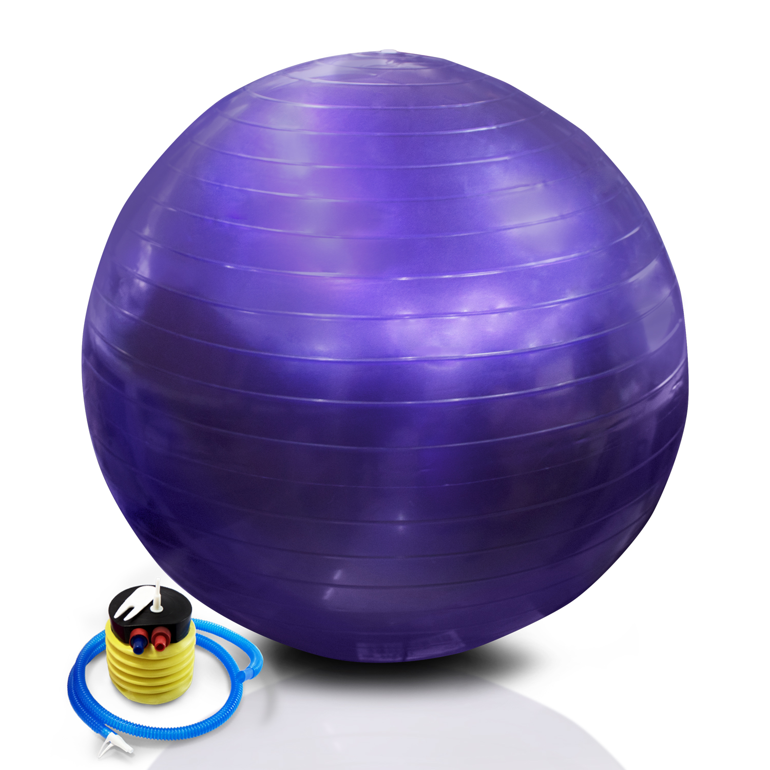 Pelota de Yoga 65 cm Soporta 180 kg Crossfit Morada