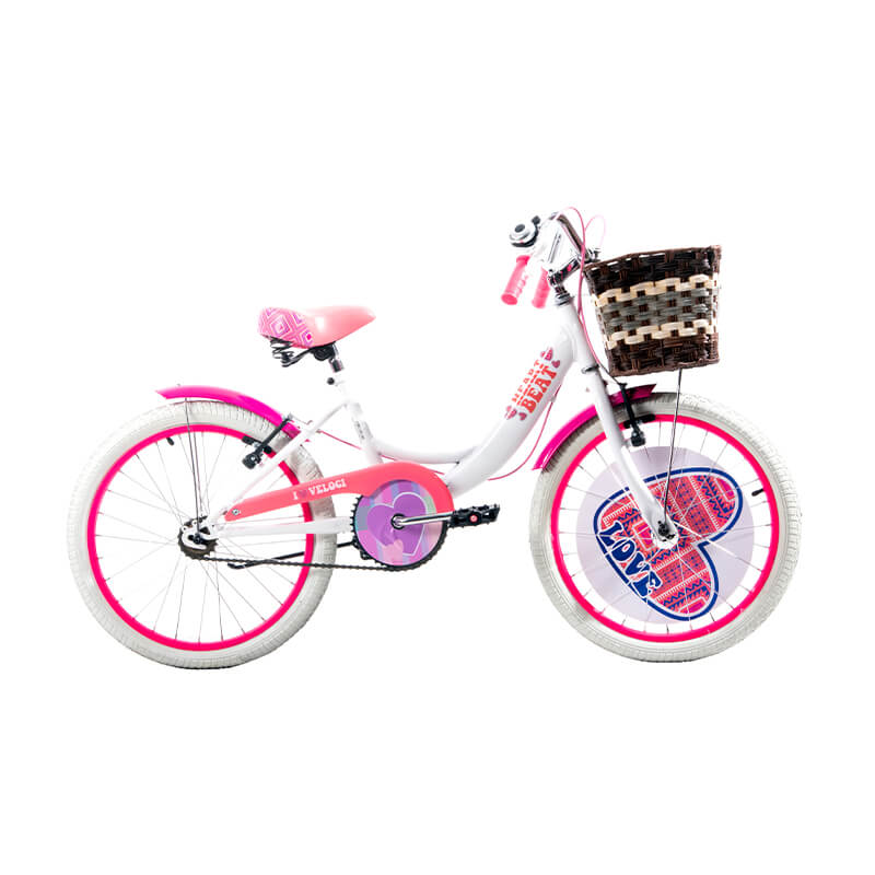 Bicicleta Veloci Heart Beat BMX R20 Blanco