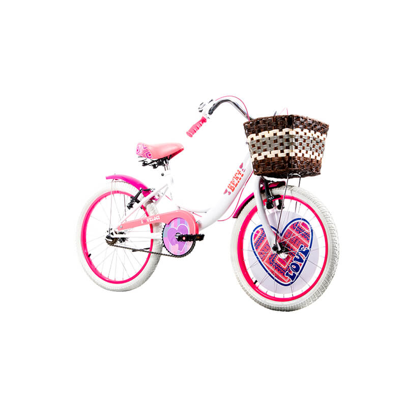 Bicicleta Veloci Heart Beat BMX R20 Blanco