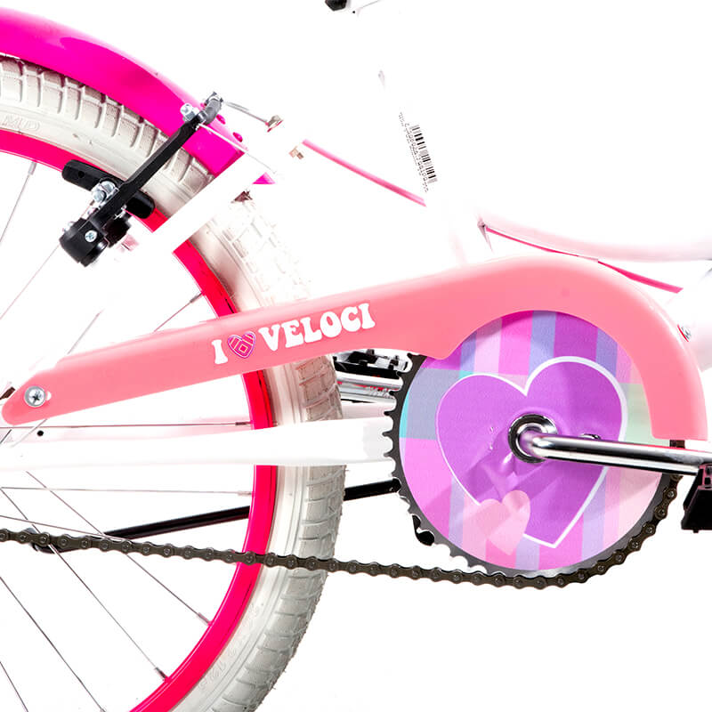 Bicicleta Veloci Heart Beat BMX R20 Blanco