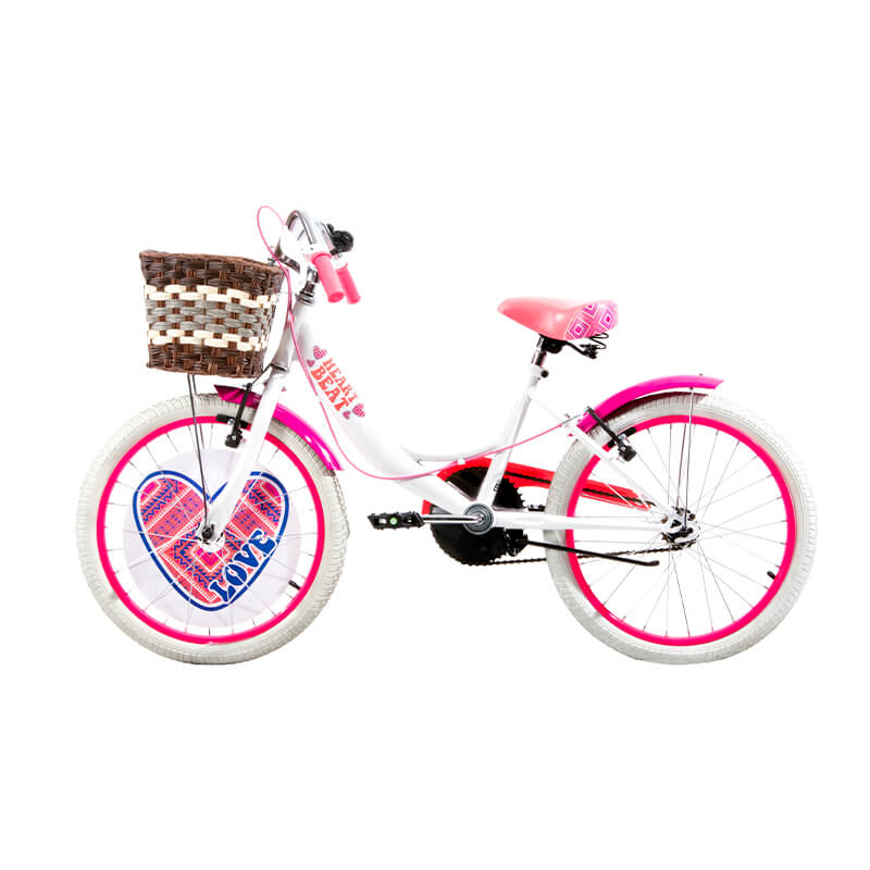 Bicicleta Veloci Heart Beat BMX R20 Blanco