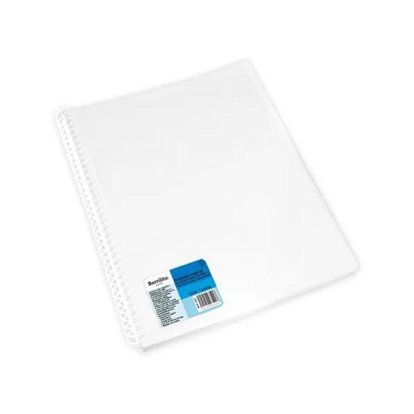Carpeta Espiral Con Protectores De Hojas Barrilito
