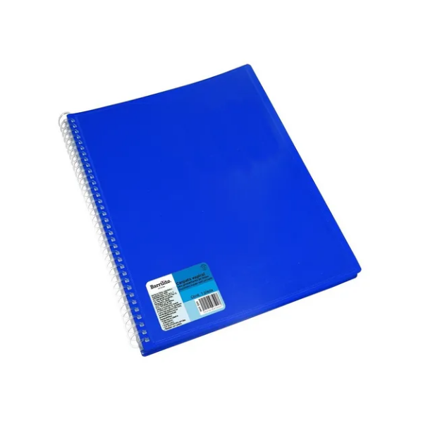 Carpeta Espiral Con Protectores De Hojas Barrilito