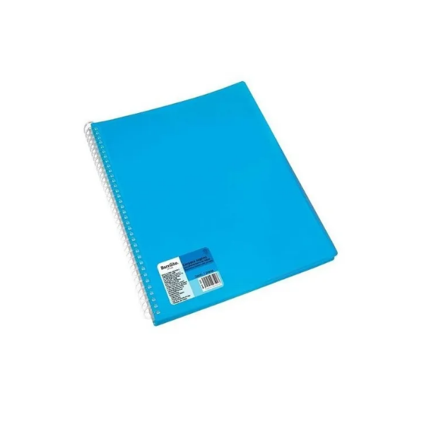 Carpeta Espiral Con Protectores De Hojas Barrilito