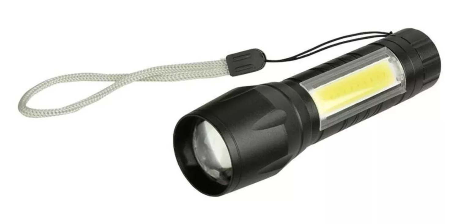 Lámpara Táctica Mini Recargable USB Con Led Lateral